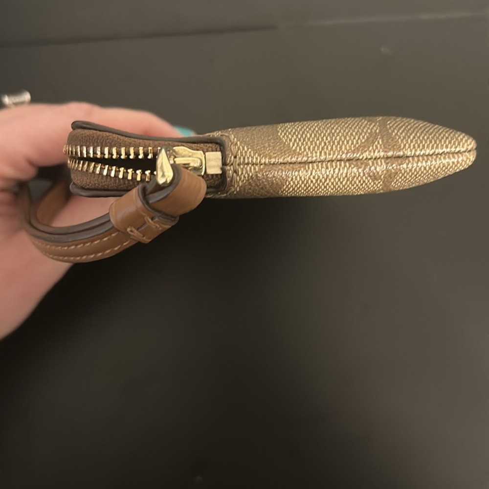 Coach Brown/Tan “C” Themed Wristlet - Picture 8 of 12